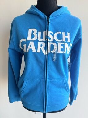 NWT Busch Gardens Blue Kids Zip-Up Hoodie
